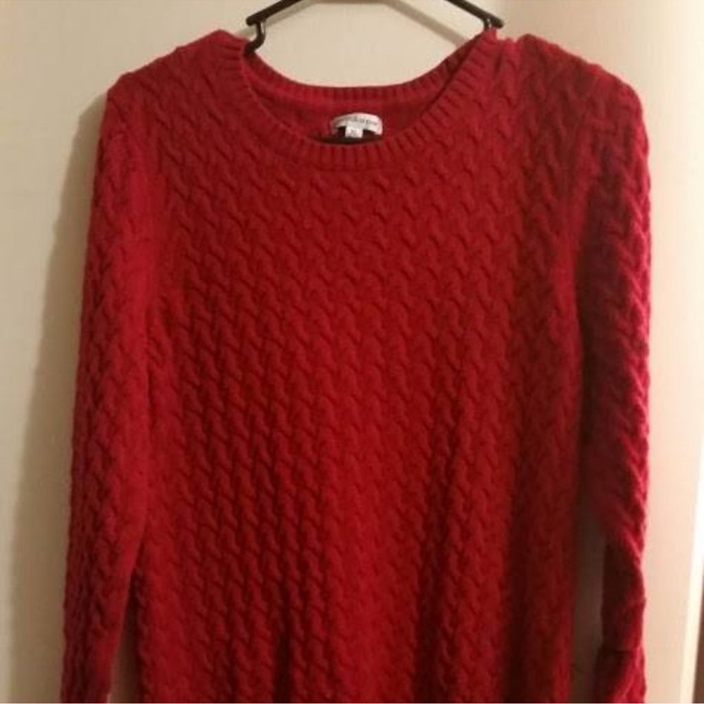 Womans red sweater
